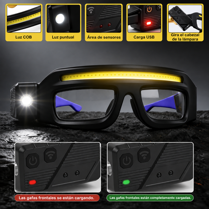 Lentes con linterna LED manos libres